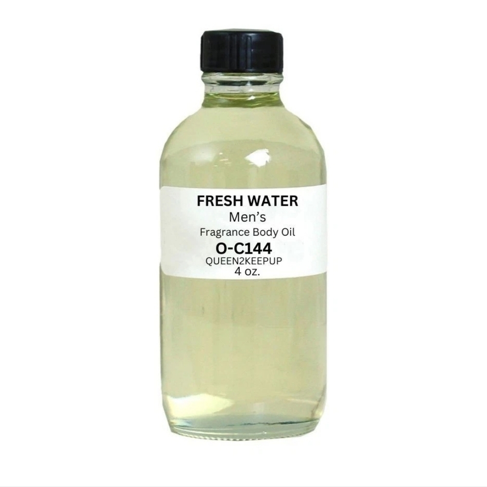 Fresh Water (Men) Body Oil 4 oz Fragrance All Natural Pure Uncut Scent